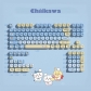 Chiikawa 104+18 Clear PC+PBT Dye-subbed Pudding Jelly Keycaps Set OEM Profile Mechanical Keyboard